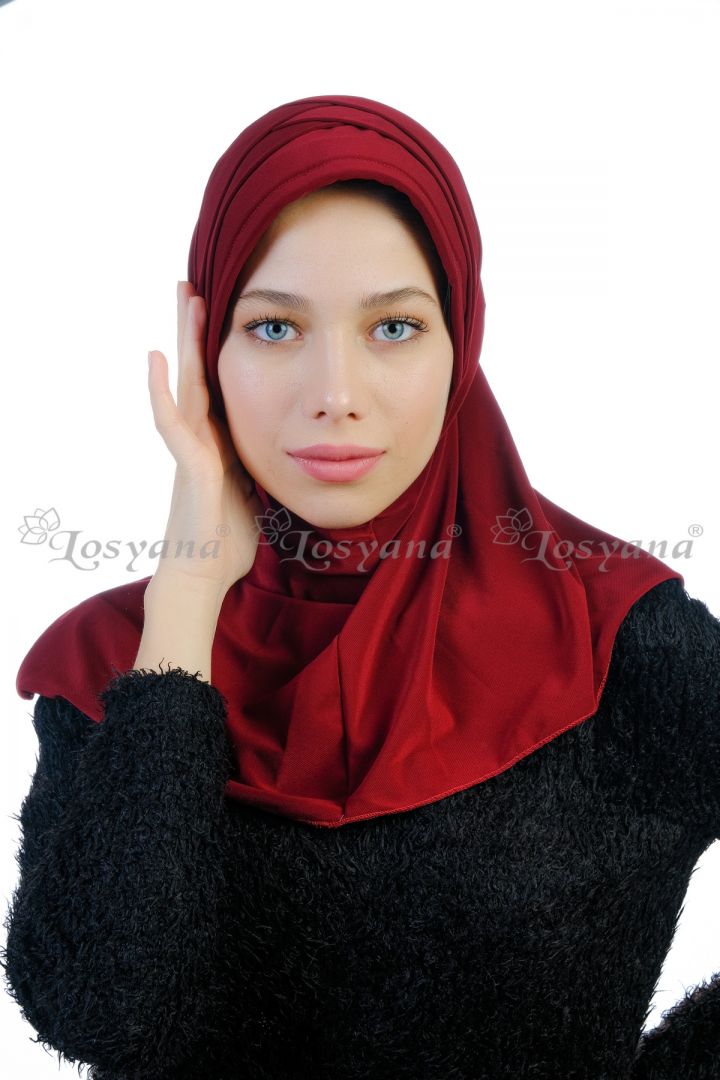 3 Drapeli Hijab Bordo