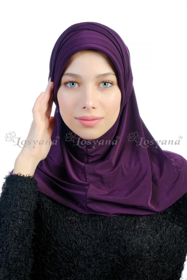 3 Drapeli Hijab Mürdüm