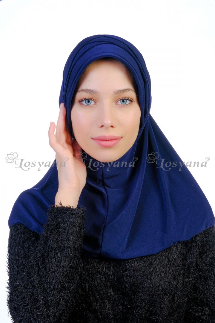 3 Drapeli Hijab İndigo