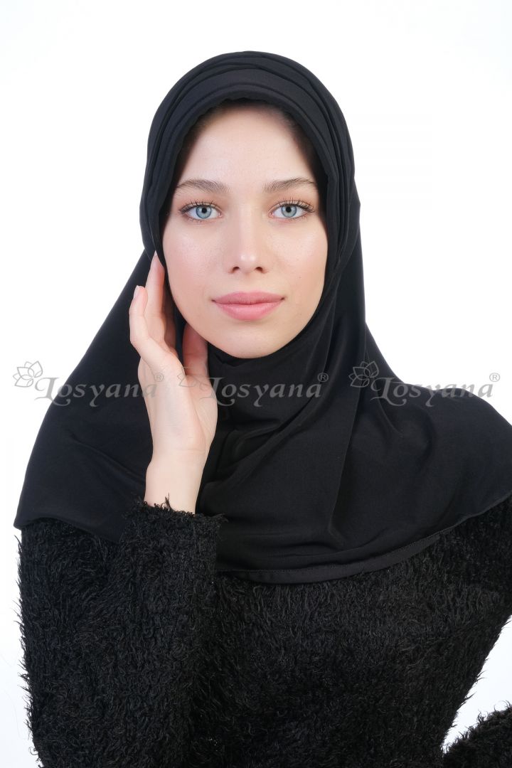 3 Drapeli Hijab Siyah